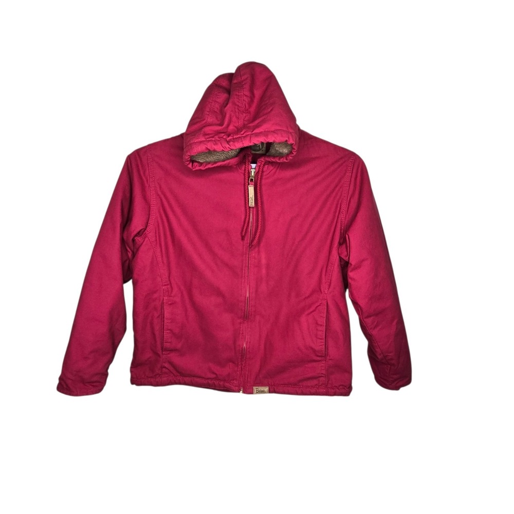 Berne Jacket Womens XL Pink Canvas Duck Work Workwear Sherpa Lined Hooded - Picture 2 of 14